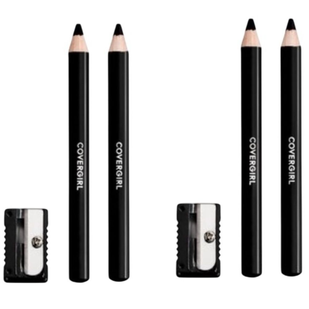 Covergirl Brow & Eyemakers Eyeliner Black 2 Pack Makeup Pencil Sharpener E2